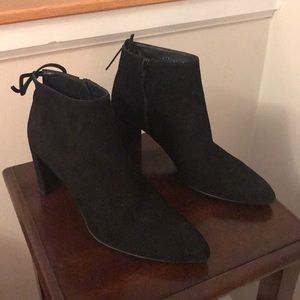 Stuart Weitzman Black Suede Lofty Bootie